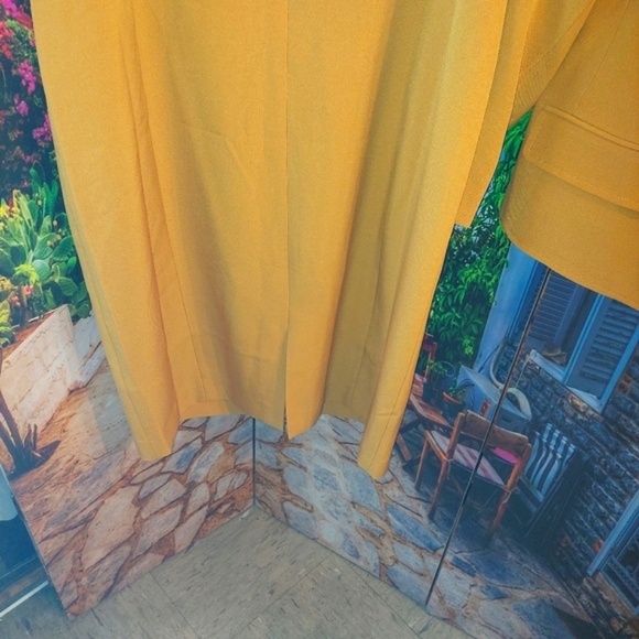 Black Label Evan Picone 2pc Dress Suit Mustard Yellow - Picture 12 of 12